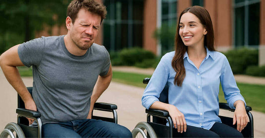 もう我慢しないお尻の痛み原因TOP3と車いすユーザーのための即効対策を考える2人