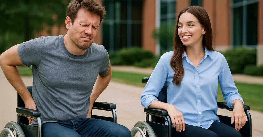 もう我慢しないお尻の痛み原因TOP3と車いすユーザーのための即効対策を考える2人