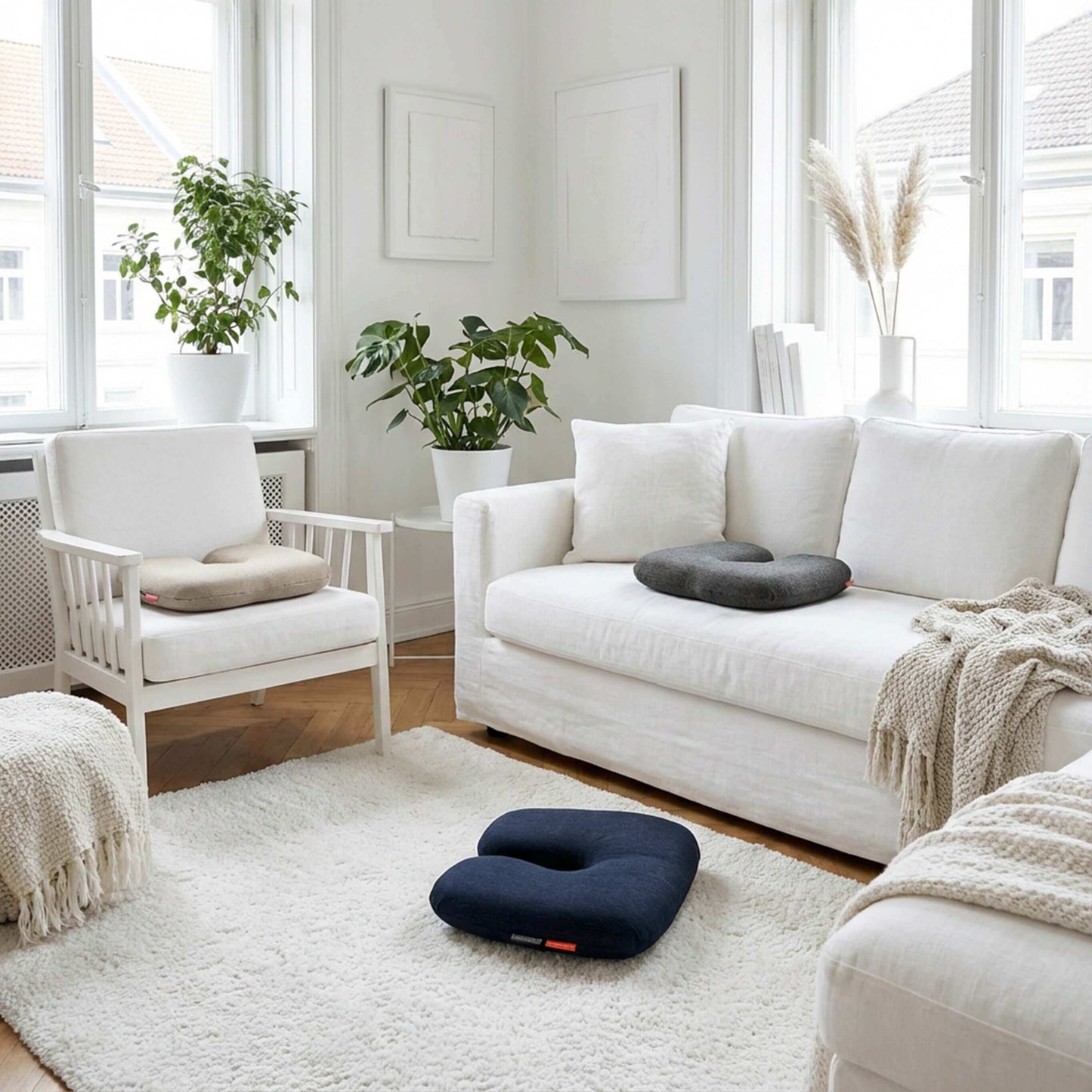 ラウンジクッションウォッシャブル Lounge Cushion Washable クラウドグレー｜丸ごと洗濯＆乾燥OK