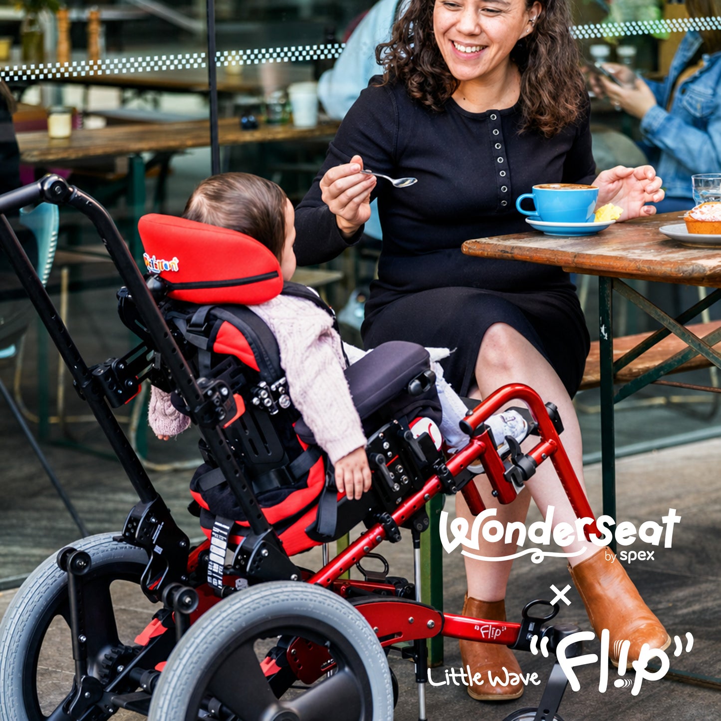 【セミオーダー車いす】Little Wave Flip リトルウェーブフリップ｜“ストローラー”の軽快さと“車いす”の機能を融合した児童用ティルト