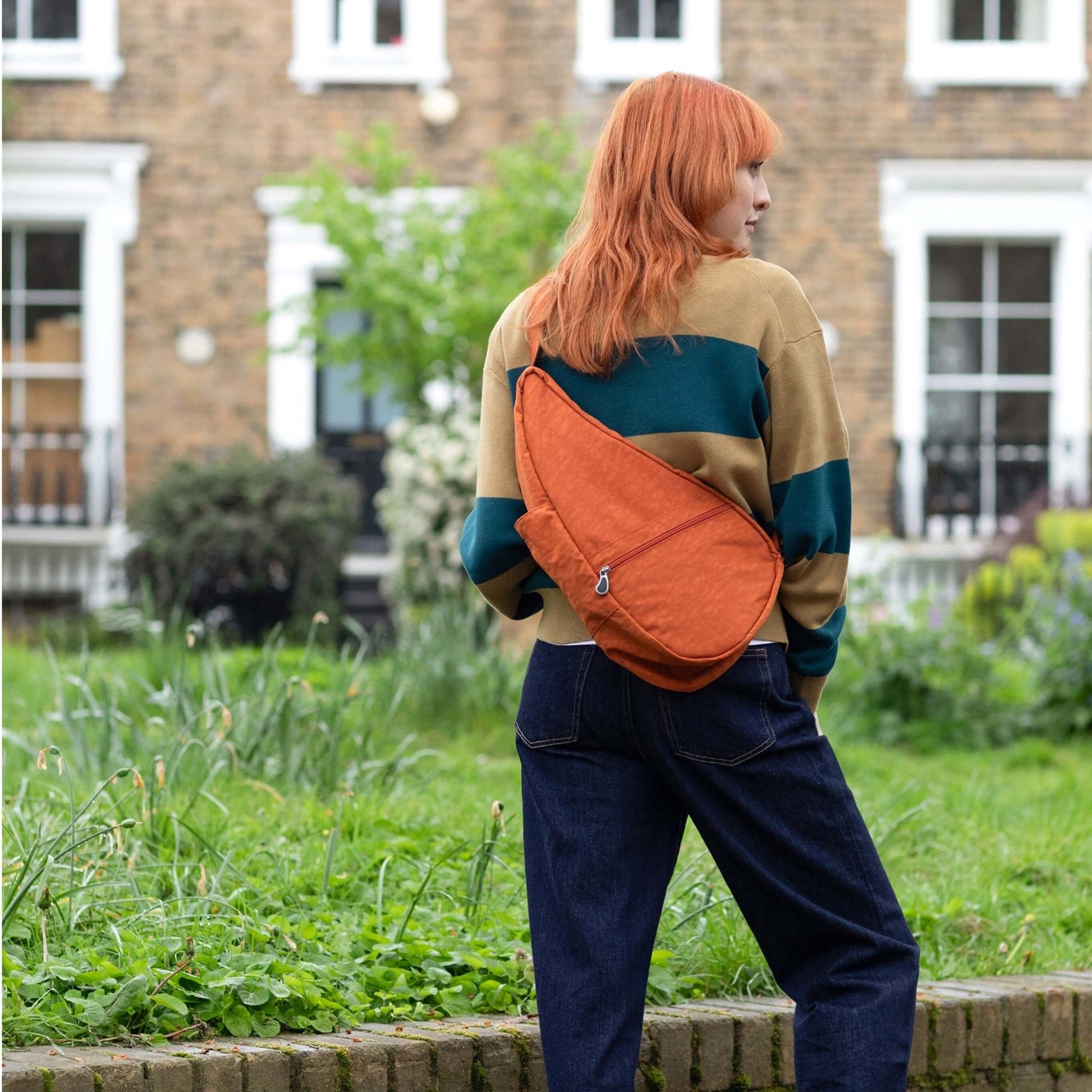 ヘルシーバックバッグ S テクスチャードナイロン パンプキン 着用イメージ