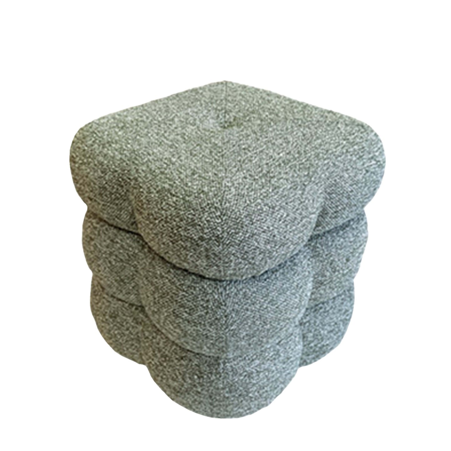 回転スツール グリーンの3段セパレートクッションのスタイリッシュなデザイン