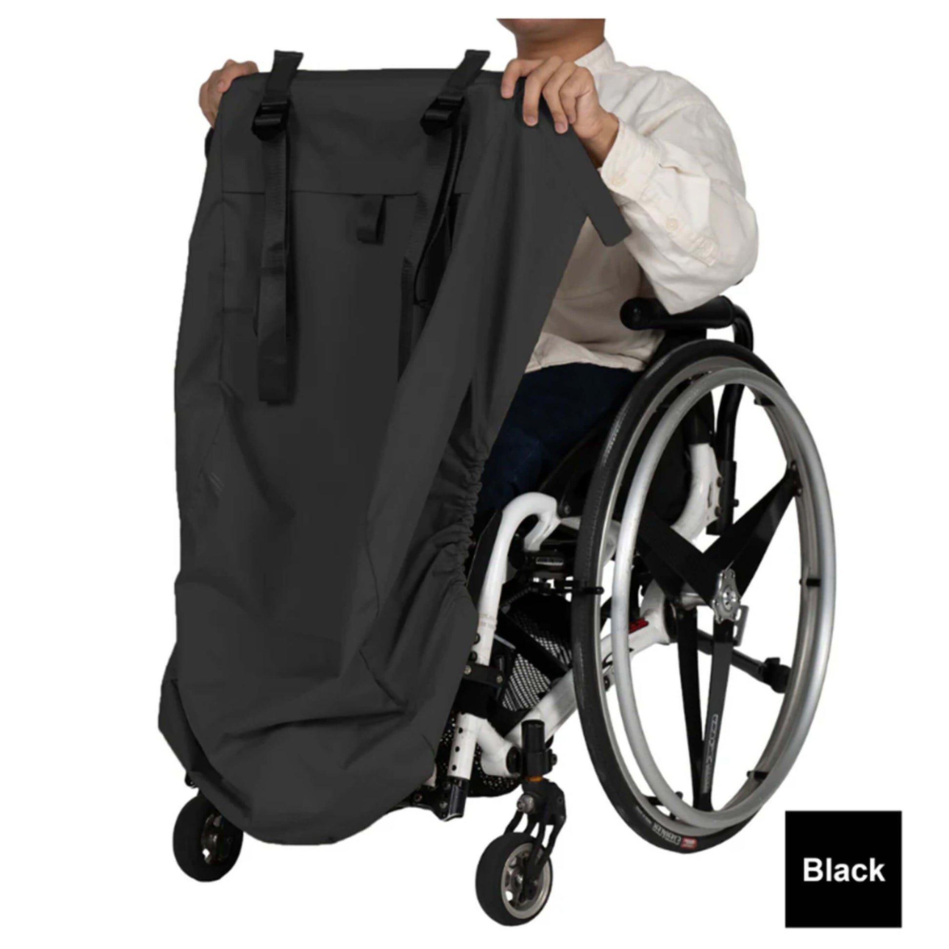  "多機能レインウェア ひざ掛け部分"