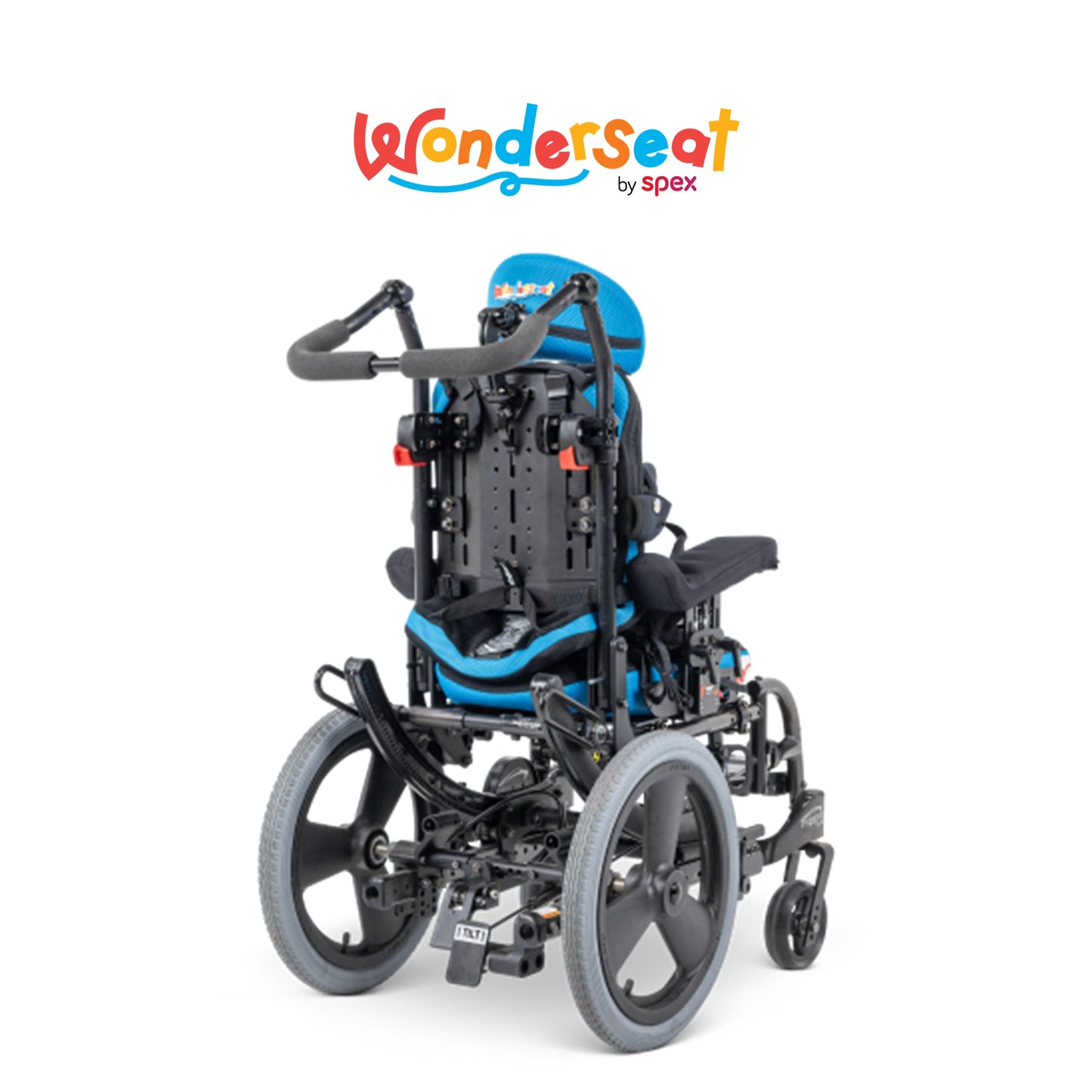 セミオーダー座位保持装置Wonderseat Spaceの写真。子どもたちの姿勢をサポートするLittle Wave Flip。