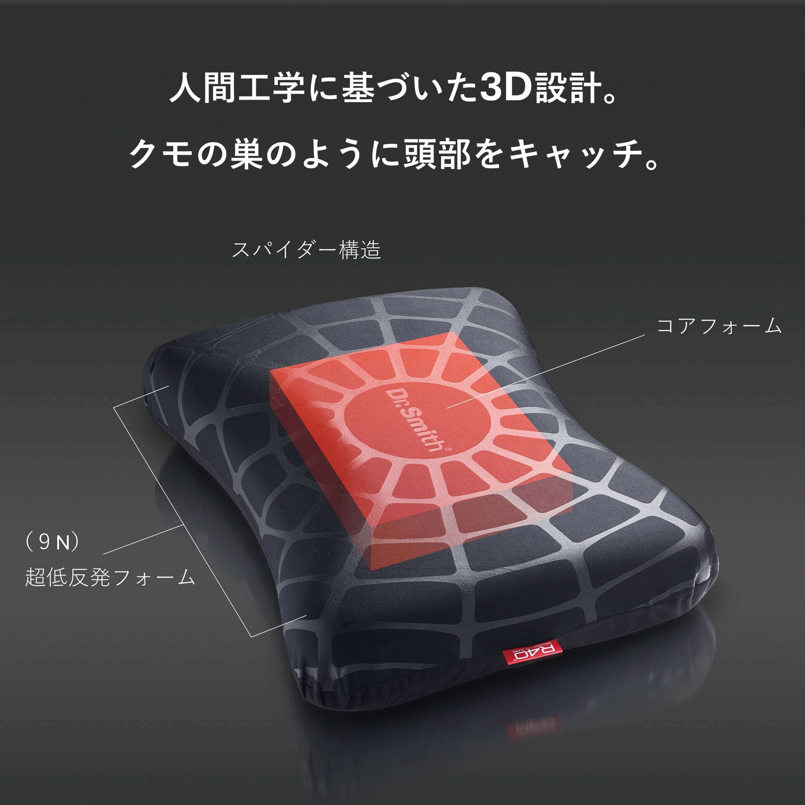 スパイダー2017｜炭配合9N超低反発枕で体臭ケア｜Dr.Smith – YUKI